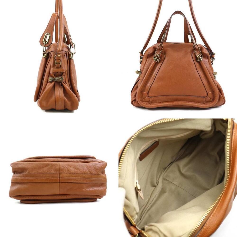 Chloe Paraty Brown Leather Bag Camel Shoulder Brown Tan